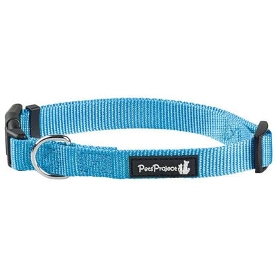 קולר ניילון תכלת לגורים PetsProject 10 מ״מ XS
