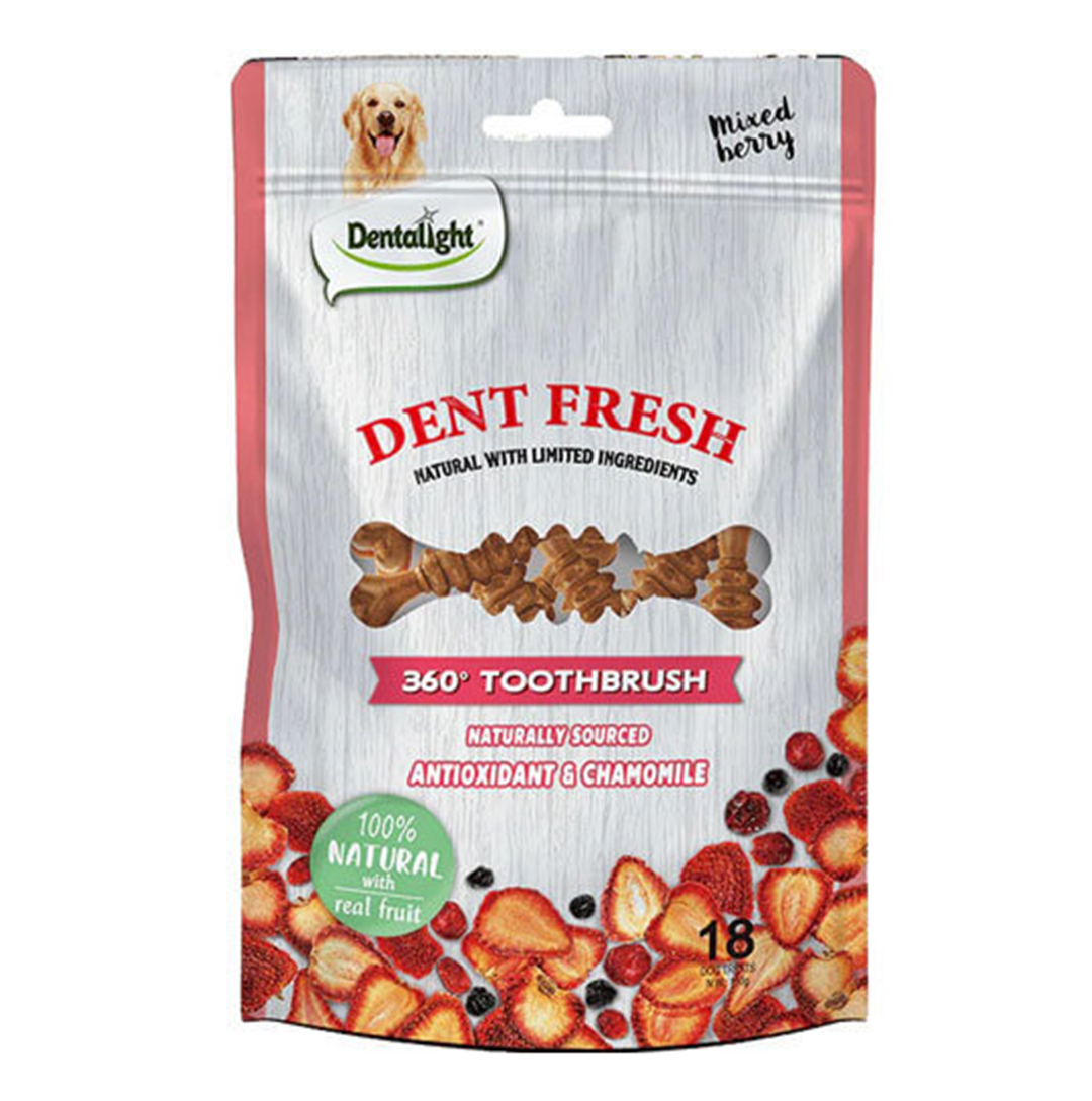 דנטלייט חטיף דנטלי מיקס פירות יער לכלבים Dentalight