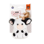 צעצוע פרה לחתולים פופוס Floppy Crinkle עם קטניפ, בצבעי שחור ולבן, באריזה