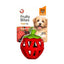 צעצוע למילוי חטיפים לכלבים פופוס Fruity Bites בצורת תות אדום עם עלים ירוקים, באריזה
