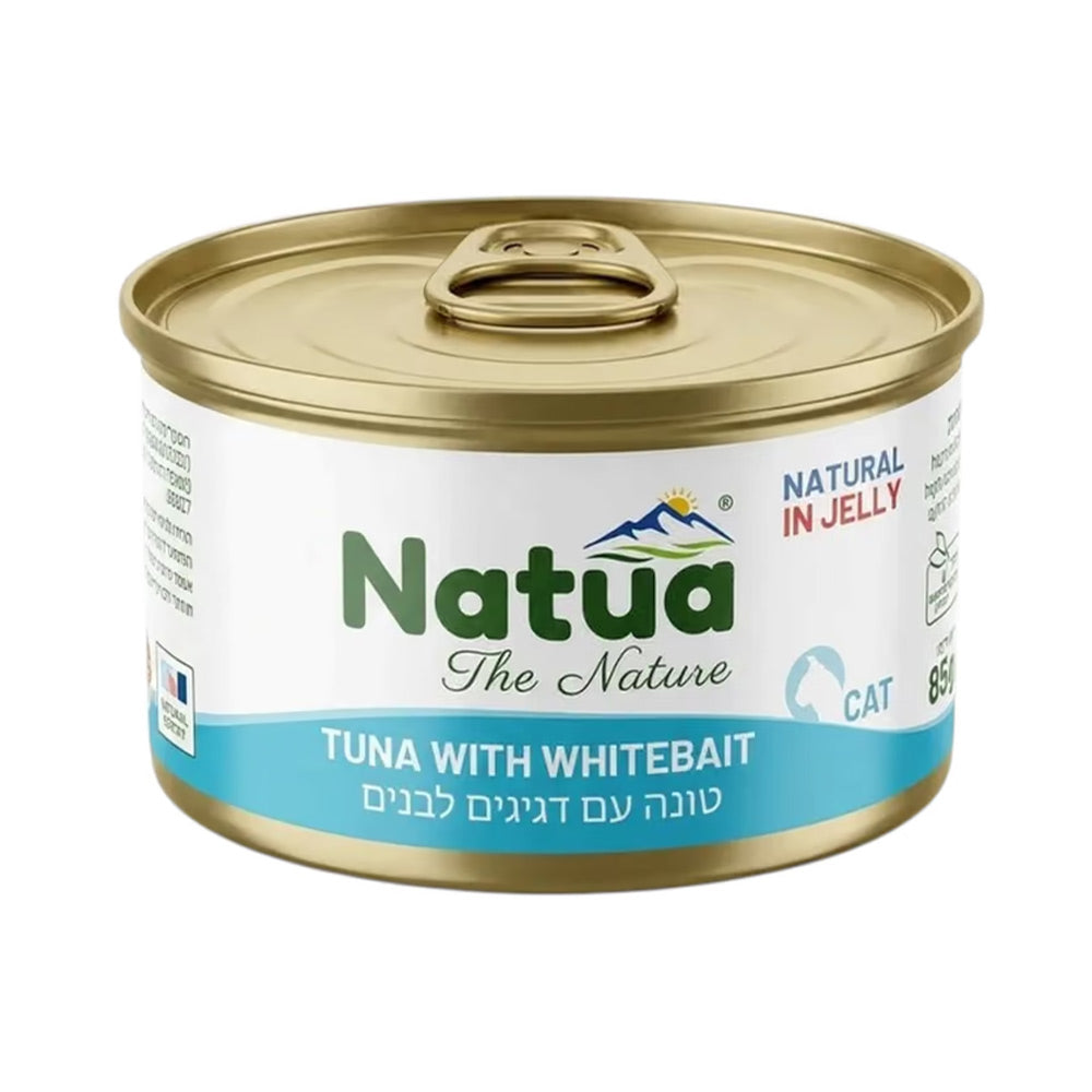 נטואה טונה עם דגיגים לבנים בג׳לי מזון רטוב לחתולים 85 גרם